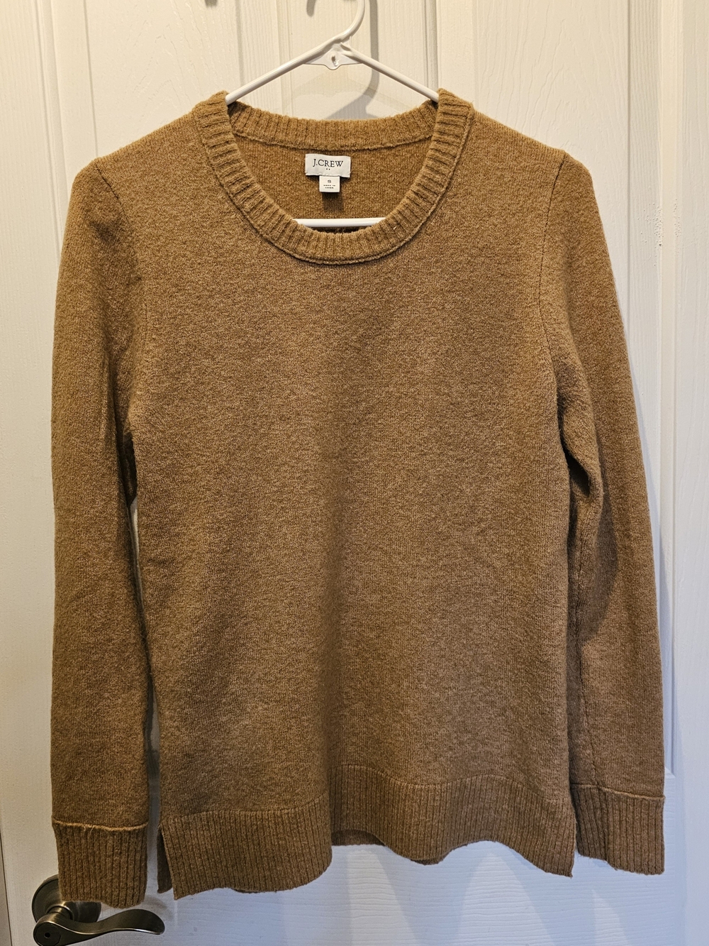 J. Crew Men's Crewneck Sweater in Camel Brown